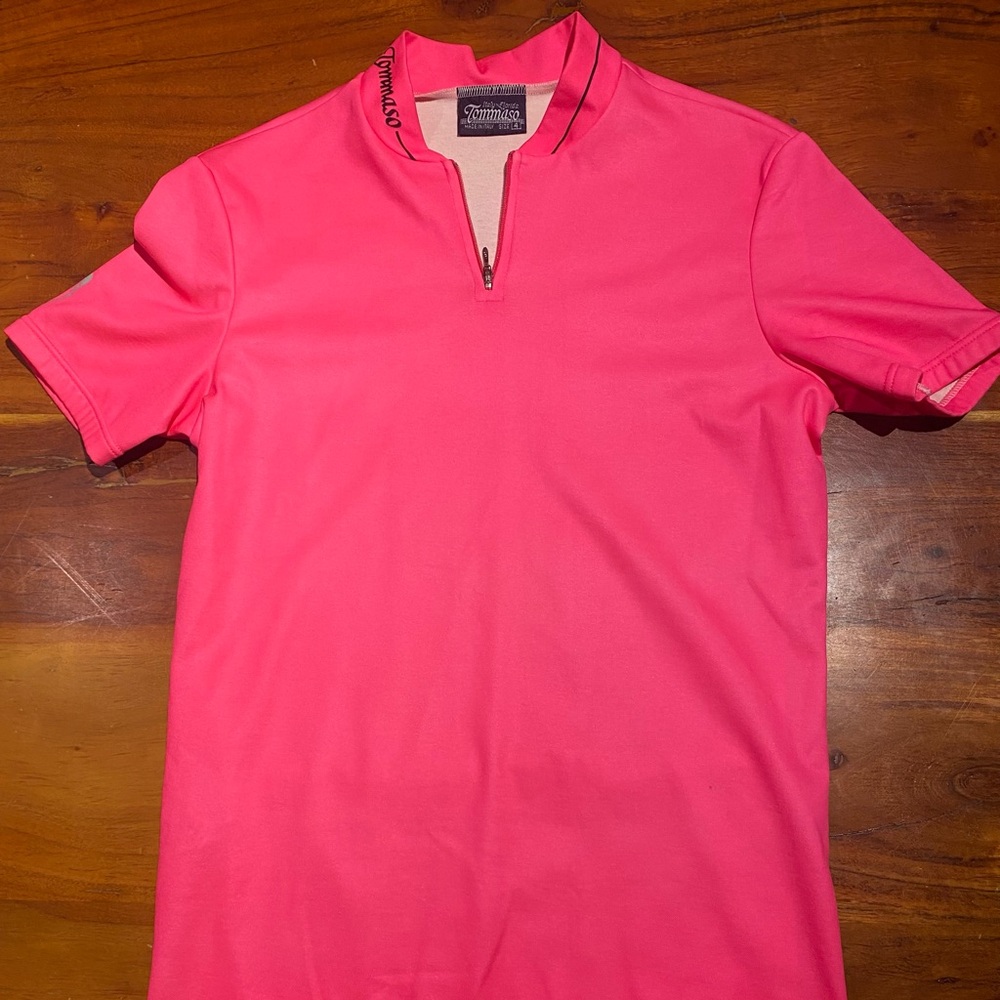 Vintage Tommaso cycling shirt Made in Italy Pink size medium‎